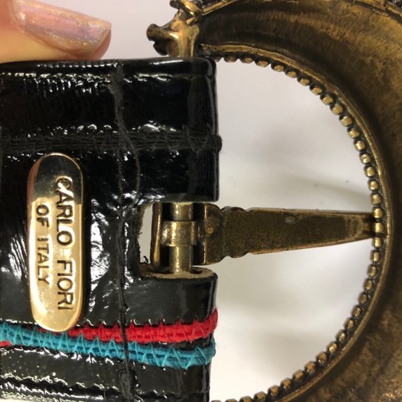 HARD TO FIND MULTI-COLOR LEATHER BELT -DESIGNER main image 4